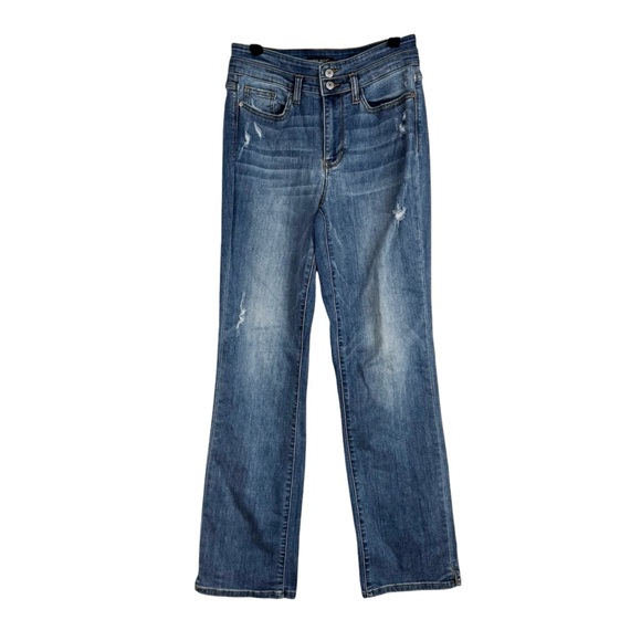 Judy Blue Jeans High Rise Straight Fit Distressed - Picture 1 of 13